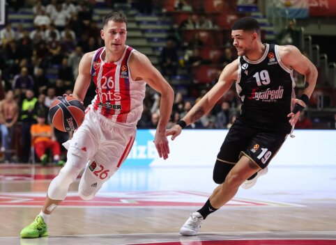 Belgrado derbyje – „Crvena Zvezda“ pergalė po lemiamo N. Nedovičiaus metimo