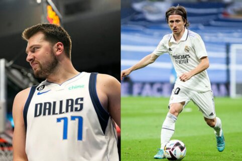Benzema atsisveikinimo ceremonijoje „Real“ prezidentas Modričių sumaišė su Dončičiumi