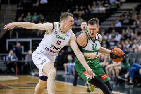 Paskutinę rungtynių sekundę Panevėžyje laimėjęs „Žalgiris“ – per žingsnį nuo LKL finalo