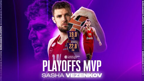 Eurolygos atkrintamųjų MVP titulą iškovojo „Olympiacos“ lyderis