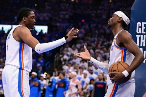 Lyderių dueto vedamas „Thunder“ atsidūrė per žingsnį nuo NBA čempionų titulo