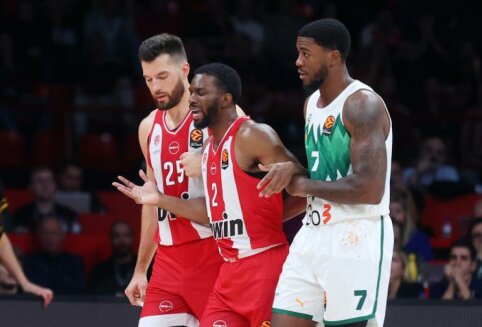 Nelaimė: ant Eurolygos parketo sugrįžęs K. Evansas po dviejų minučių nusitraukė Achilo sausgyslę