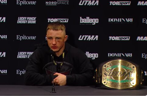 UTMA čempiono diržą iškovojęs M. Perednis – apie savo savijautą bei kitą kovą