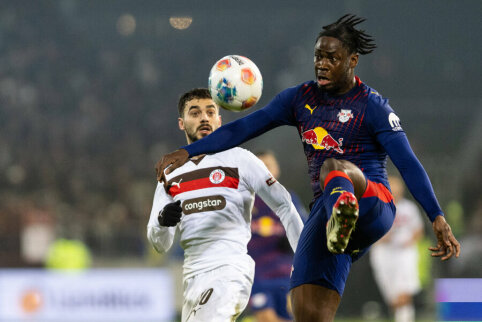 &bdquo;RB Leipzig&ldquo; pačioje pabaigoje i&scaron;kovojo pergalę prie&scaron; &bdquo;St. Pauli&ldquo; klubą