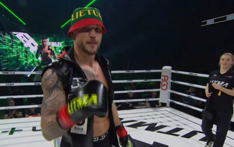 Sugrįžimas po dopingo skandalo: S. Maslobojevas UTMA ringe įveikė Moldovos kovotoją