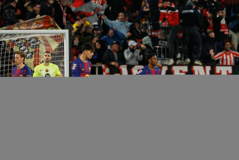 Turnyrinės lentelės pozicijas praradusi &bdquo;Barcelona&ldquo; nusileido Žironoje