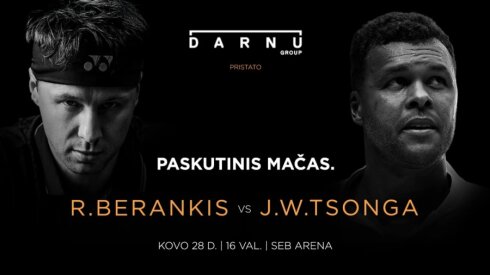 Dovana teniso gerbėjams: R. Berankis sužais draugi&scaron;ką mačą prie&scaron; Prancūzijos legendą