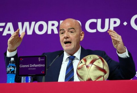 G. Infantino &ndash; kalba apie naują taisyklę ir prizą D. Trumpui