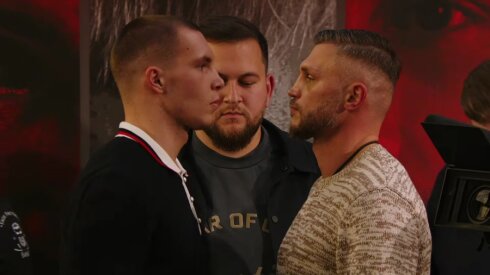 Maslobojevas ir Pauliukevičius &ndash; akis į akį: &bdquo;Mu&scaron;iu tol, kol pradės dainuoti&ldquo;