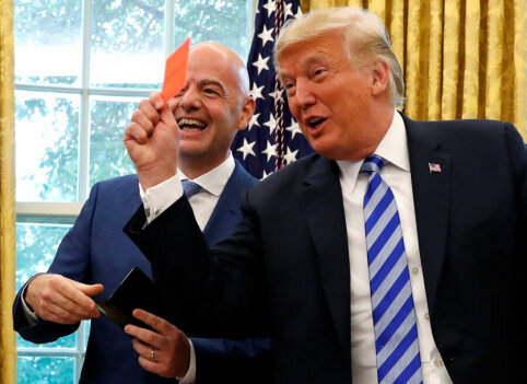 D. Trumpas pasisakė už G. Infantino gynimą