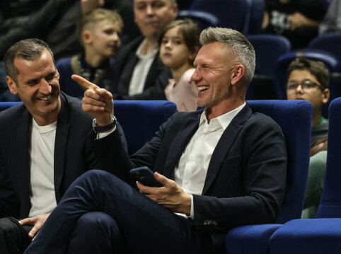 R. Kaukėnas &scaron;aipėsi i&scaron; Lietuvos krep&scaron;inio vadovų nuveiktų darbų