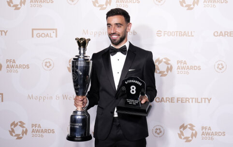 Bruno Fernandesas pripažintas geriausiu metų žaidėju Anglijoje