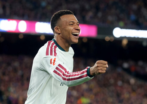 &bdquo;El Clasico&ldquo; sužibėjęs K. Mbappe privertė nutilti &bdquo;Camp Nou&ldquo; areną